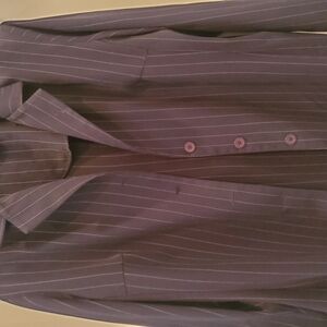 Jessica London Purple Pinstripe Blazer
